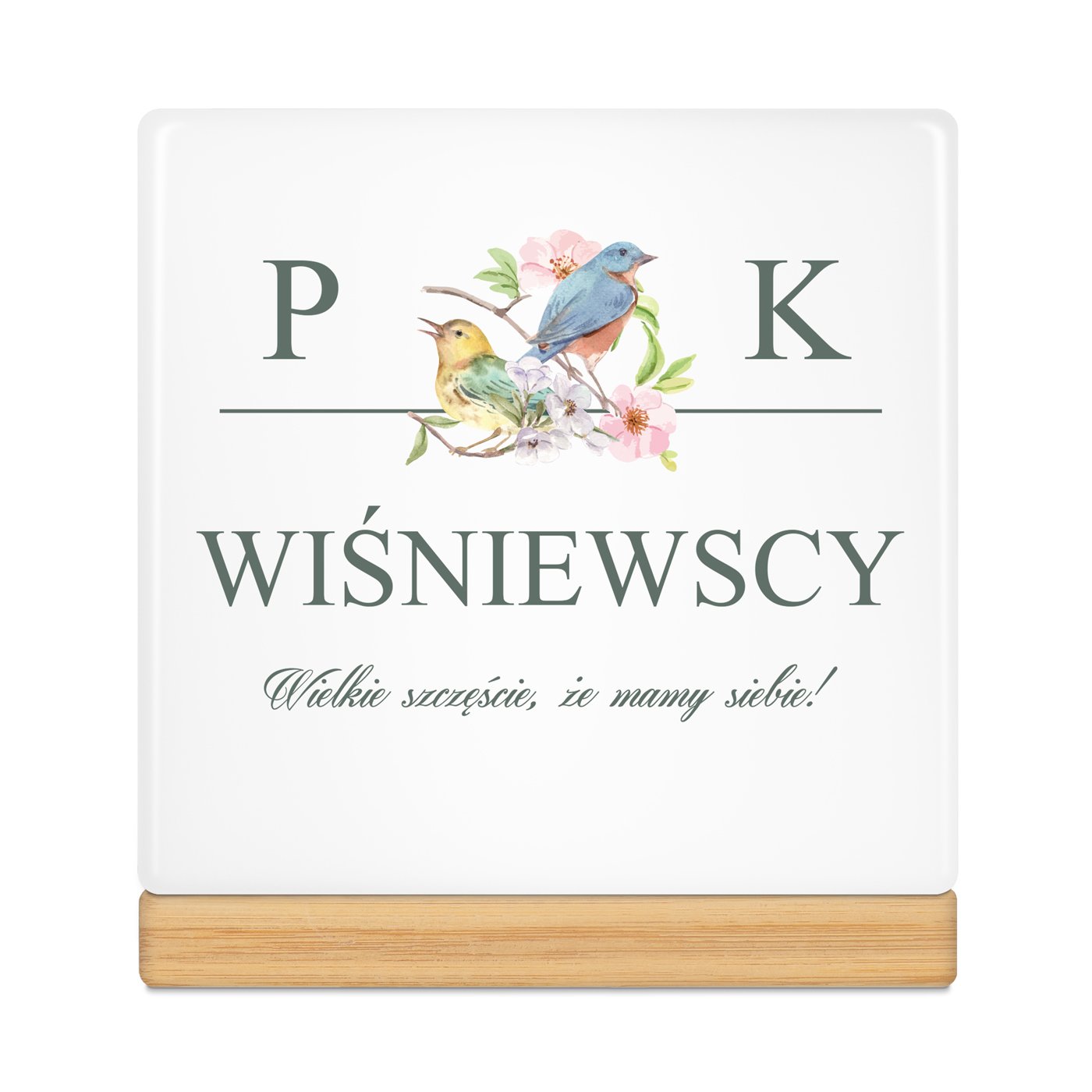 Personalizowana doniczka kwadratowa z napisem dla pary na ślub rocznicę parapetówkę