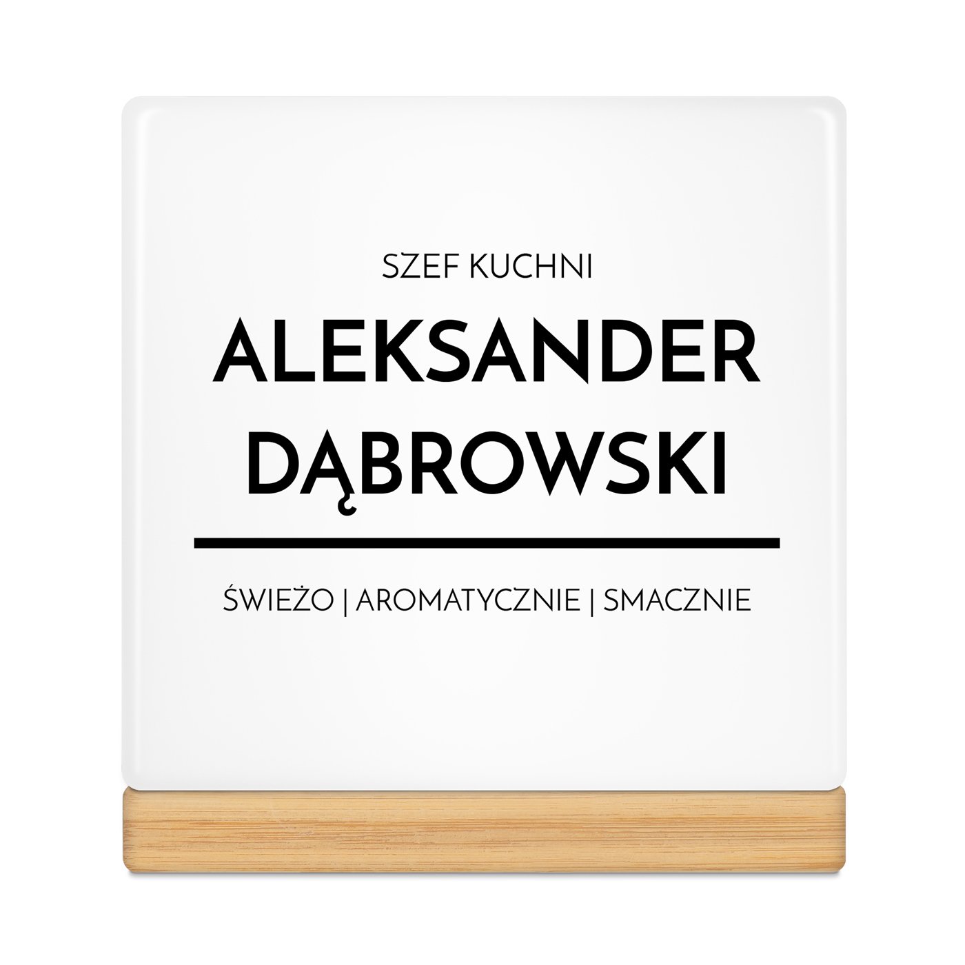 Personalizowana doniczka kwadratowa z napisem dla szefa kuchni