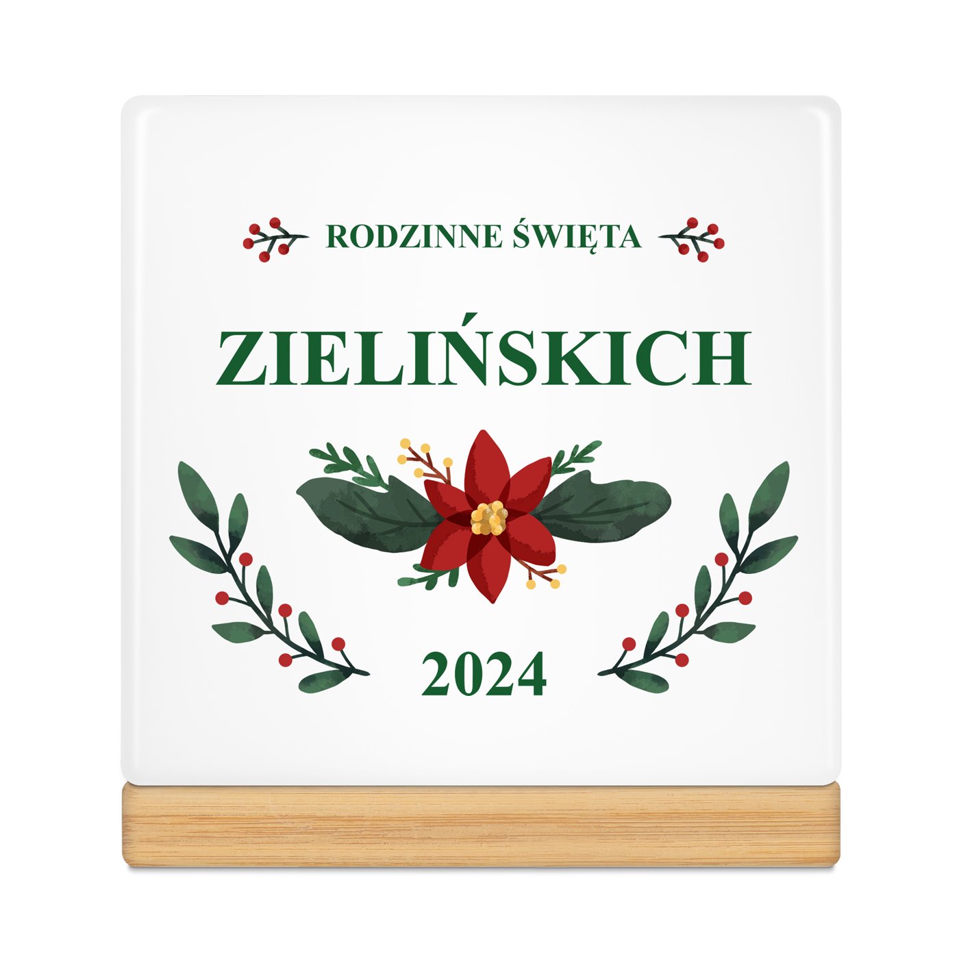 Personalizowana doniczka kwadratowa z napisem dla pary na święta