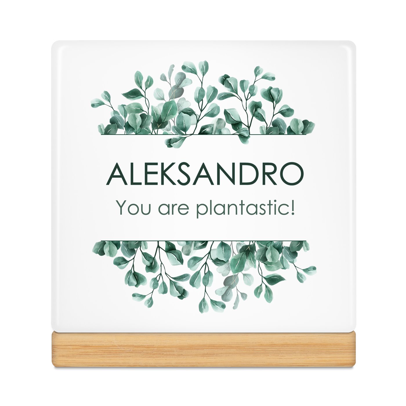 Personalizowana doniczka kwadratowa z napisem dla niej na imieniny