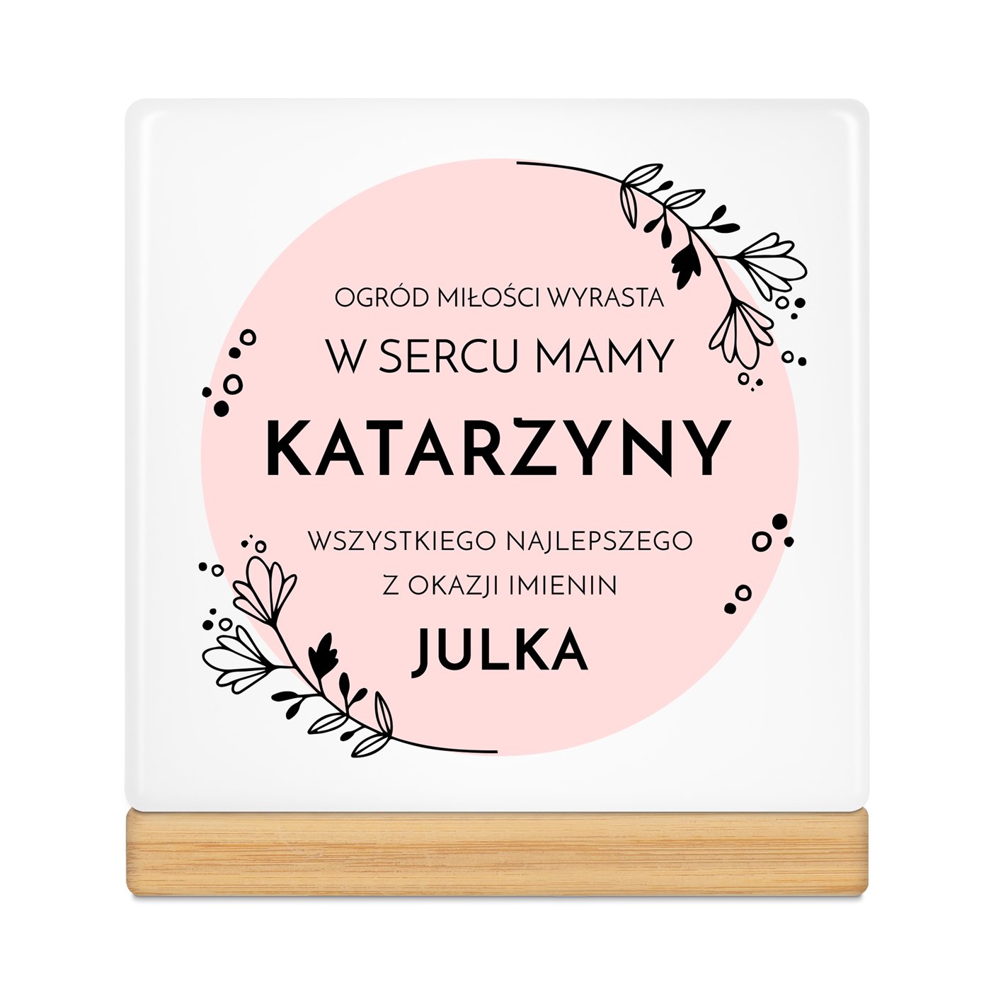 Personalizowana doniczka kwadratowa z napisem dla mamy na imieniny