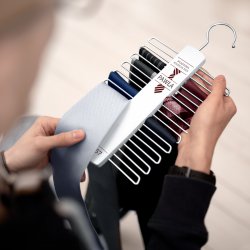 Wieszak biały na krawaty z nadrukiem dla taty na urodziny