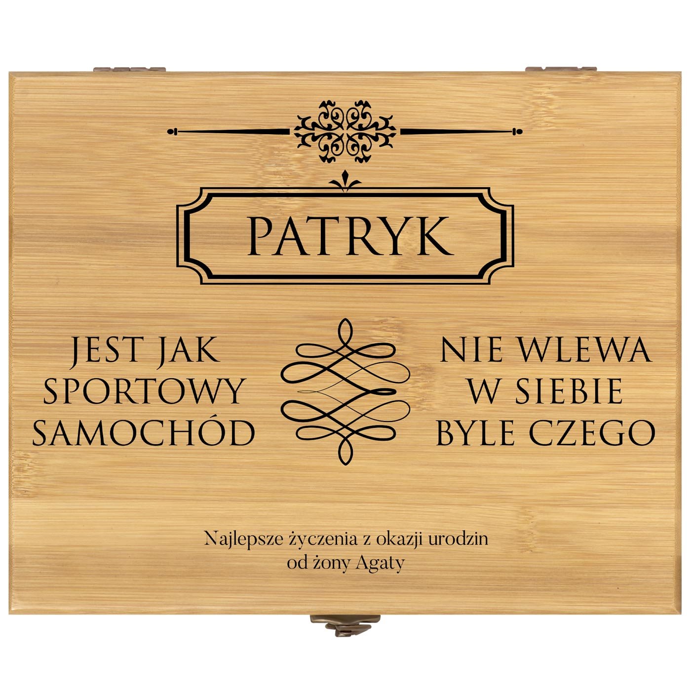 Elektryczny korkociąg zestaw do wina w skrzynce z nadrukiem dla męża na urodziny