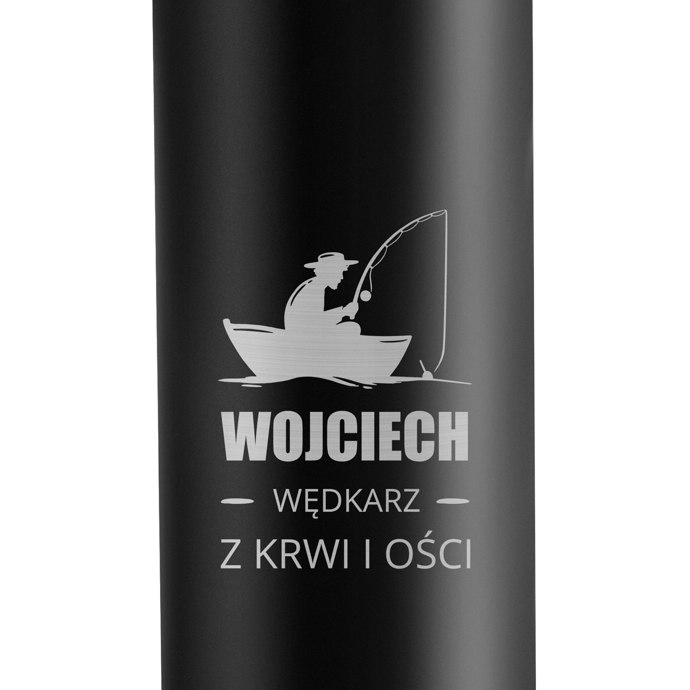 Kubek termiczny czarny z grawerem dla wędkarza