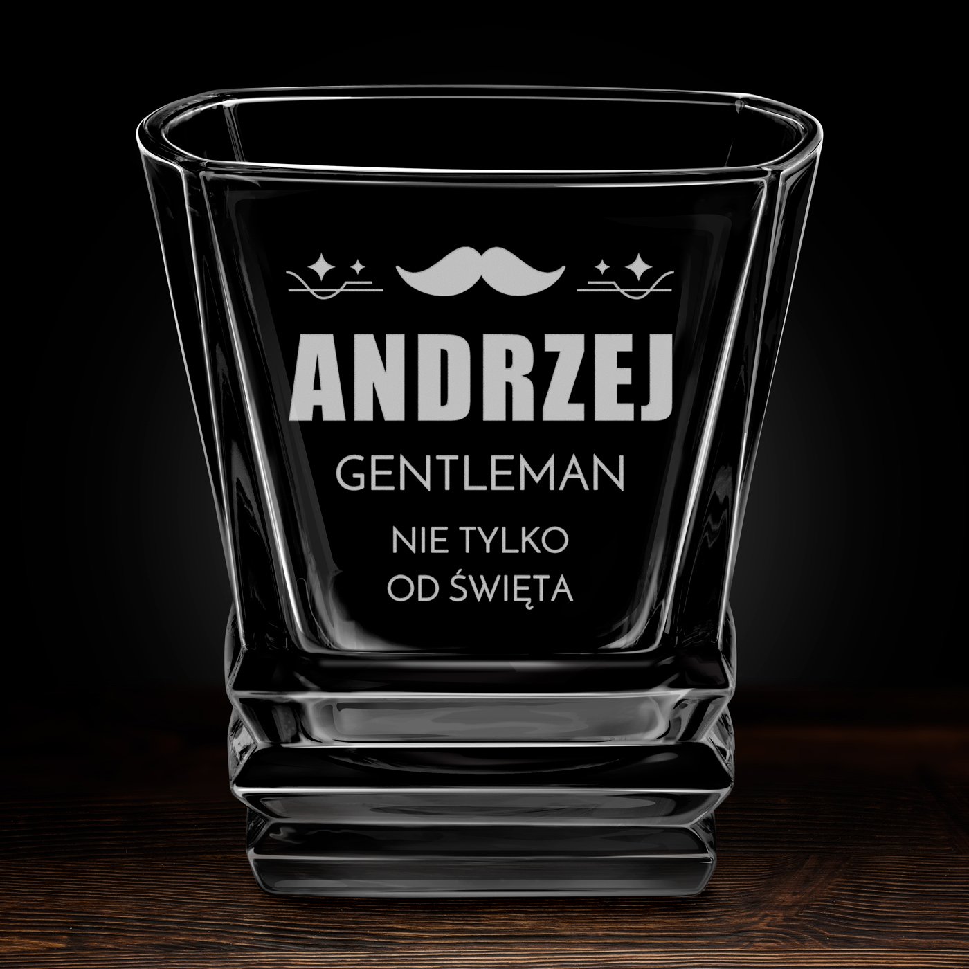 Szklanka do whisky geometric z grawerem dla gentlemana na święta