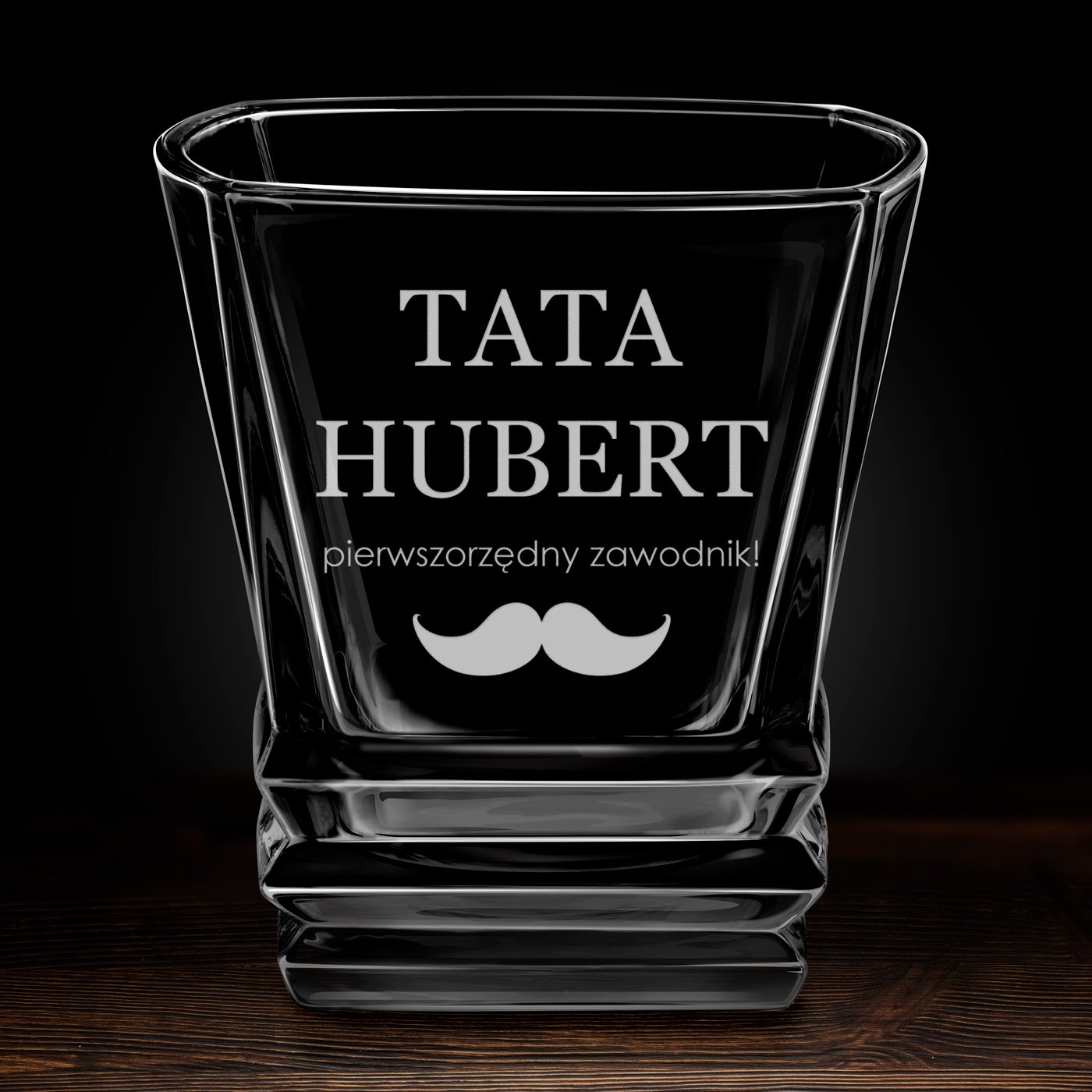 Szklanka do whisky geometric z grawerem dla taty