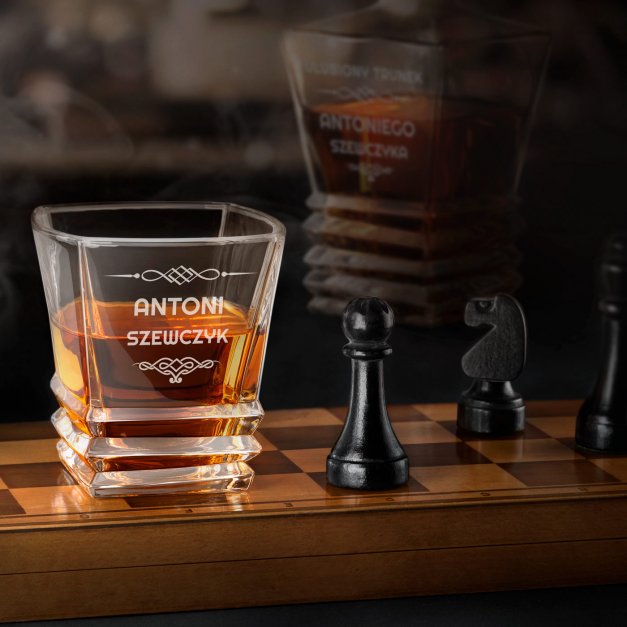 Szklanka do whisky geometric z grawerem dla niego