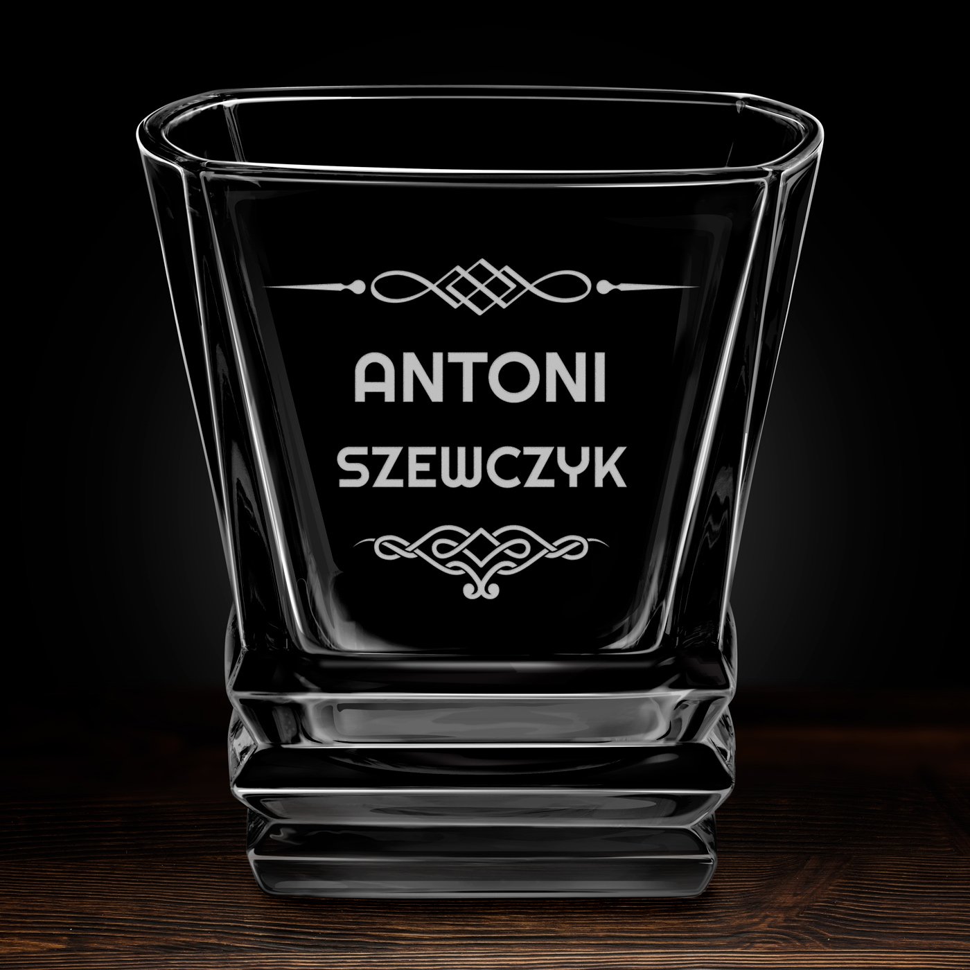 Szklanka do whisky geometric z grawerem dla niego