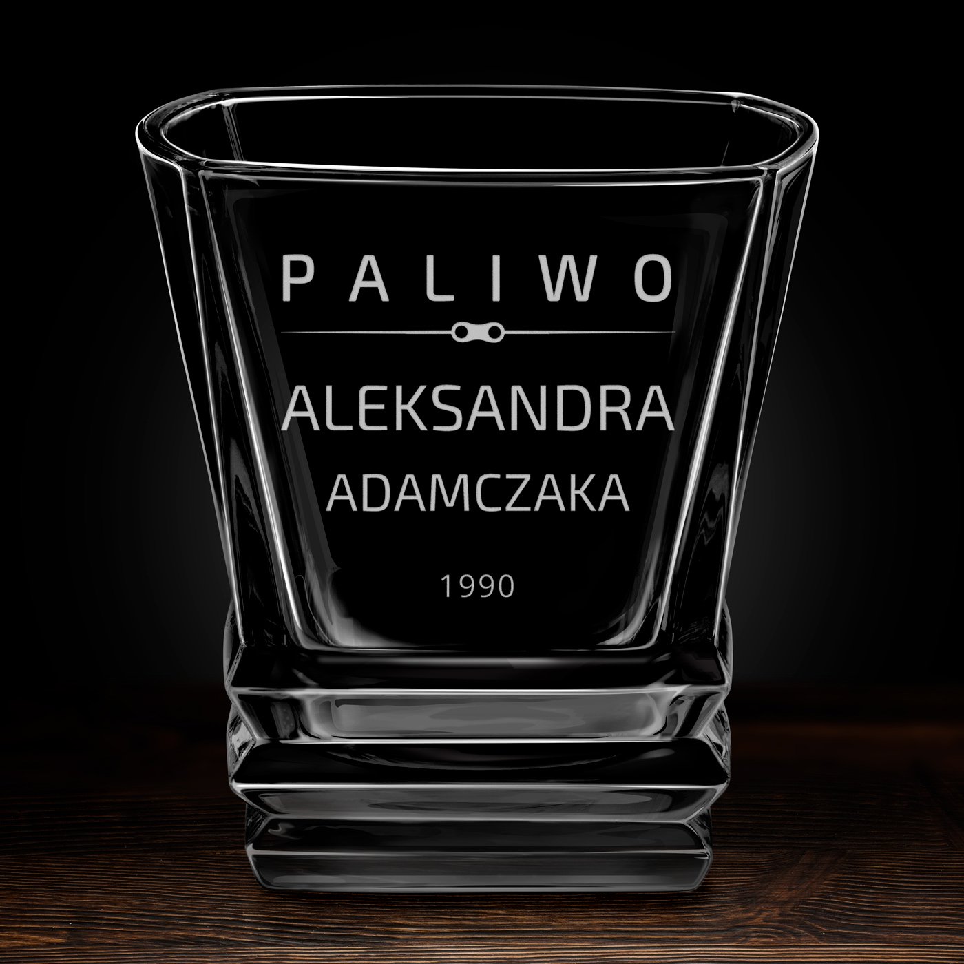 Szklanka do whisky geometric z grawerem dla konesera whisky na urodziny
