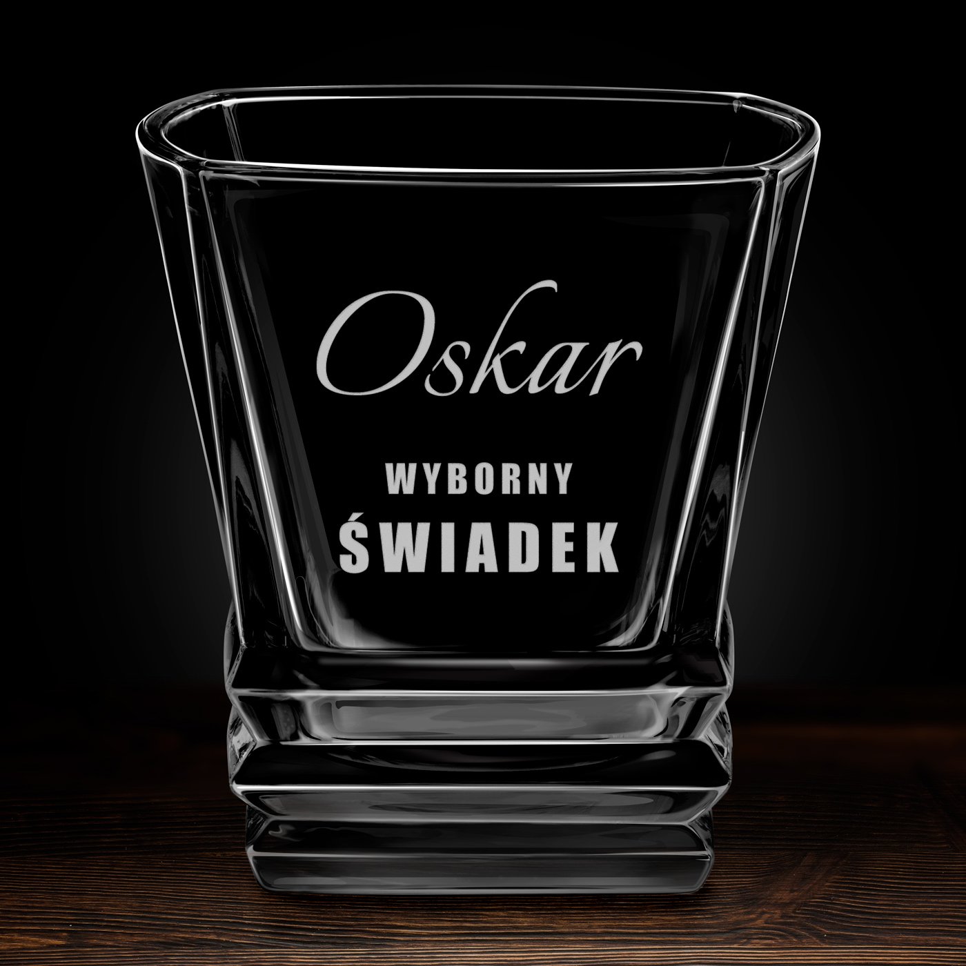Szklanki geometric zestaw x6 z grawerem dla świadka