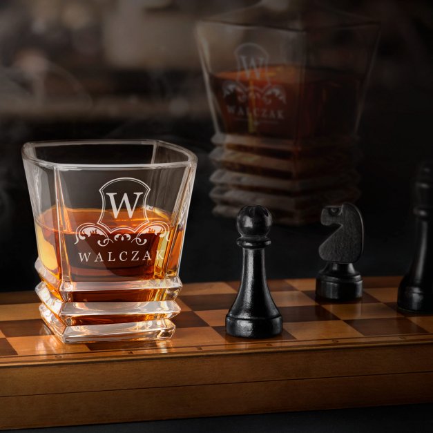 Szklanki geometric zestaw x6 z grawerem dla konesera whisky
