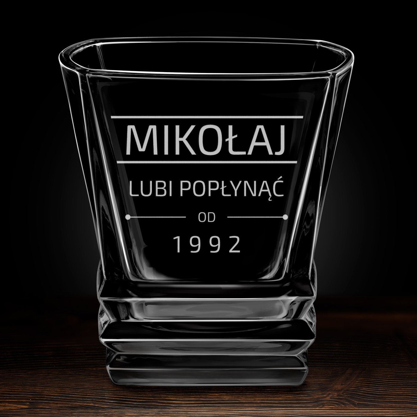 Szklanki geometric zestaw x6 z grawerem dla żeglarza na urodziny
