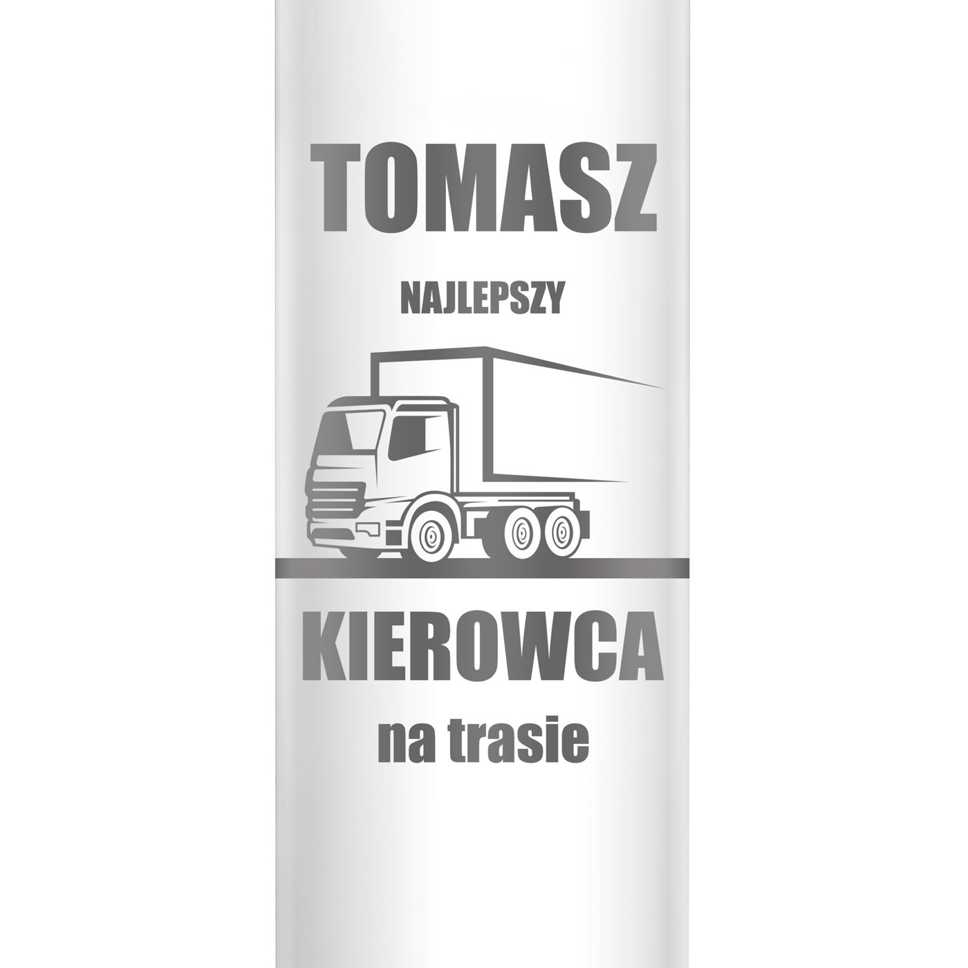 Kubek termiczny termos biały z wyświetlaczem LED z grawerem dla kierowcy