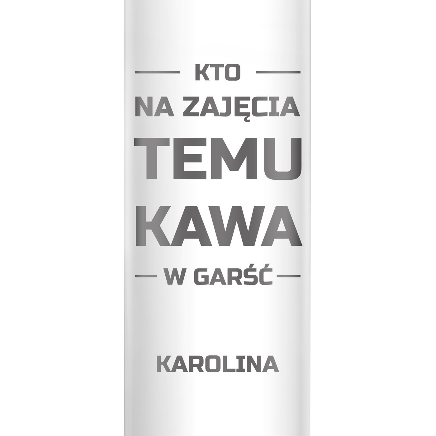 Kubek termiczny termos biały z wyświetlaczem LED z grawerem dla studentki na imieniny