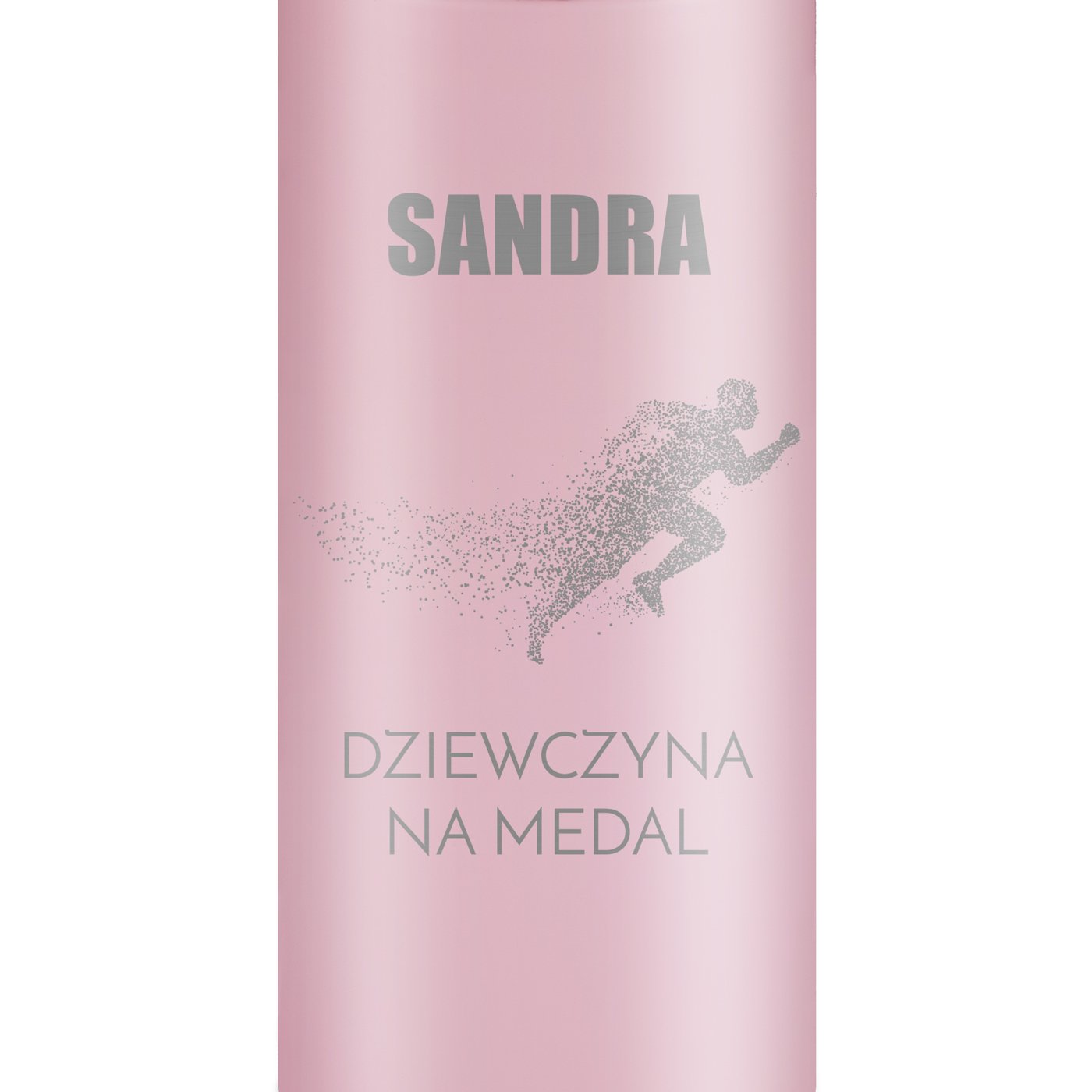 Kubek termiczny różowy z wyświetlaczem LED i grawerem dla biegaczki sportsmenki na imieniny