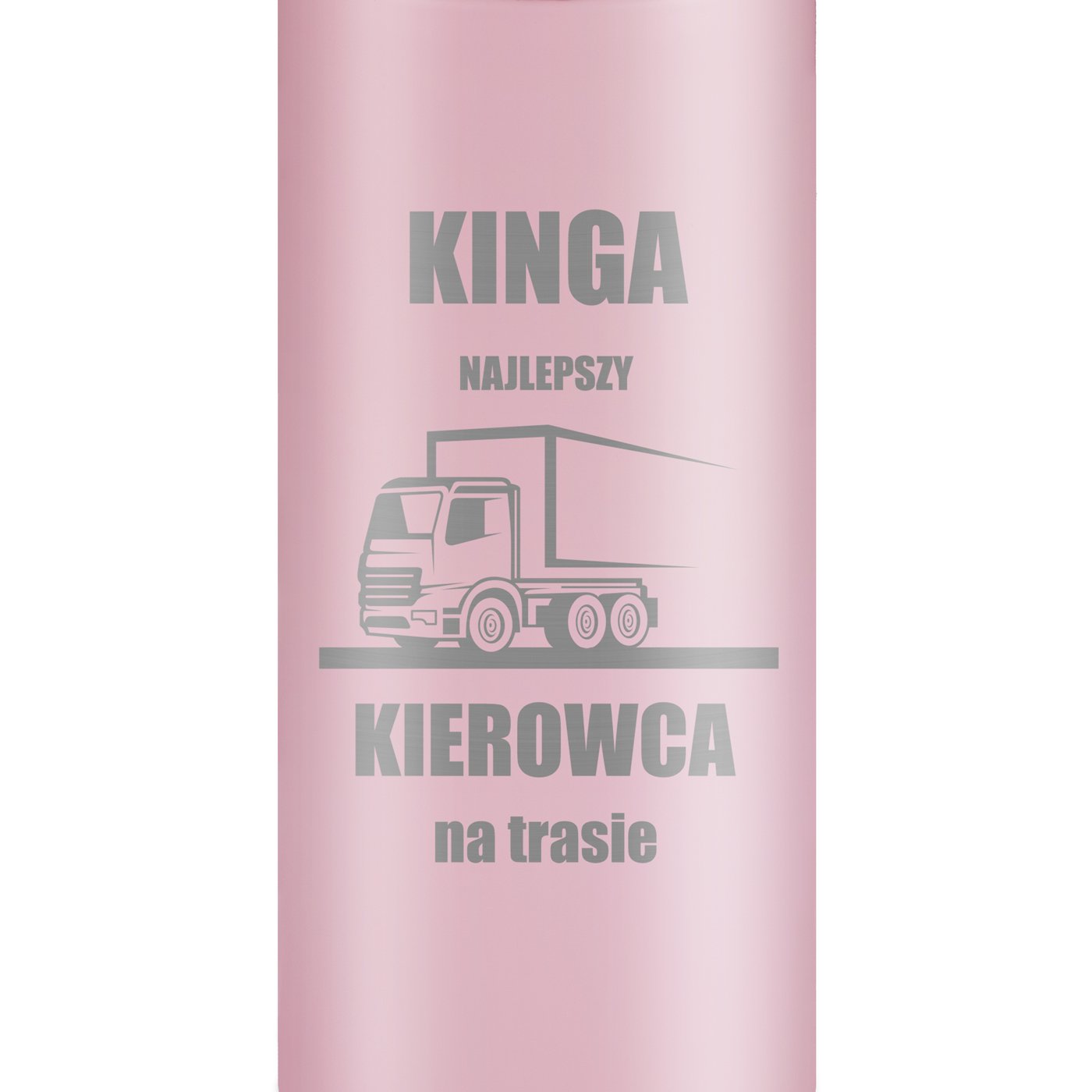 Kubek termiczny różowy z wyświetlaczem LED i grawerem dla kierowcy