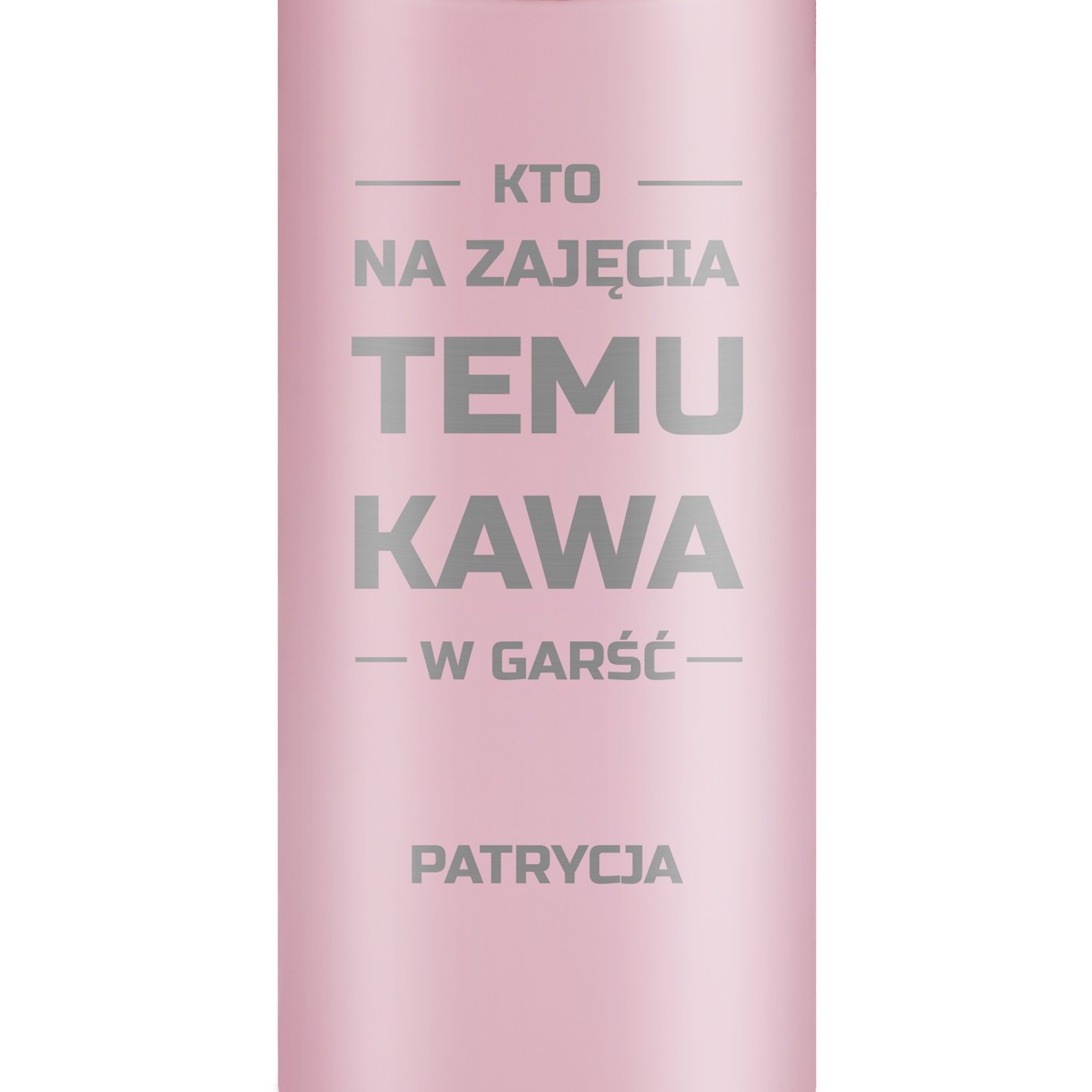 Kubek termiczny różowy z wyświetlaczem LED i grawerem dla studentki na imieniny