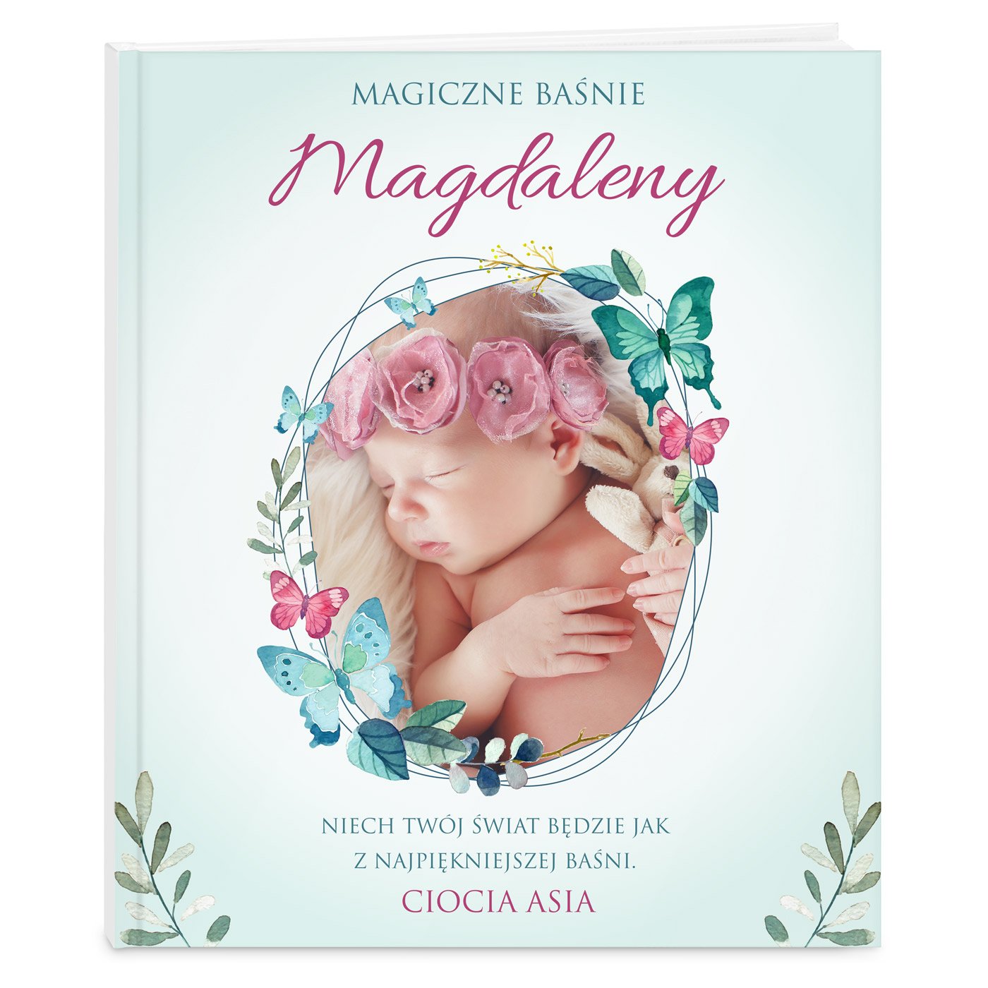 Księga baśni baśnie z Twoim zdjęciem i nadrukiem dla dziewczynki na imieniny