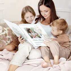 Historie opowieści biblijne z nadrukiem dla dziewczynki na komunię