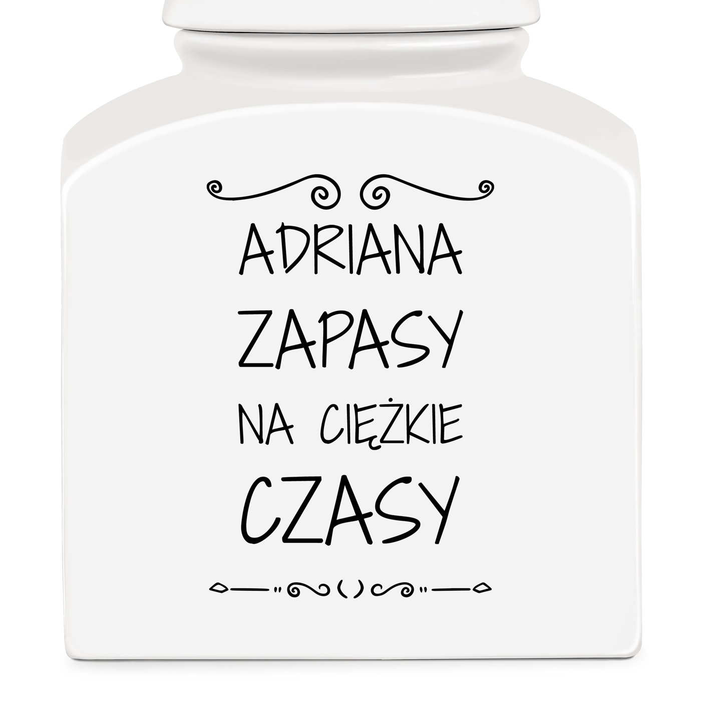 Słoik ceramiczny na ciastka z nadrukiem dla niego na imieniny