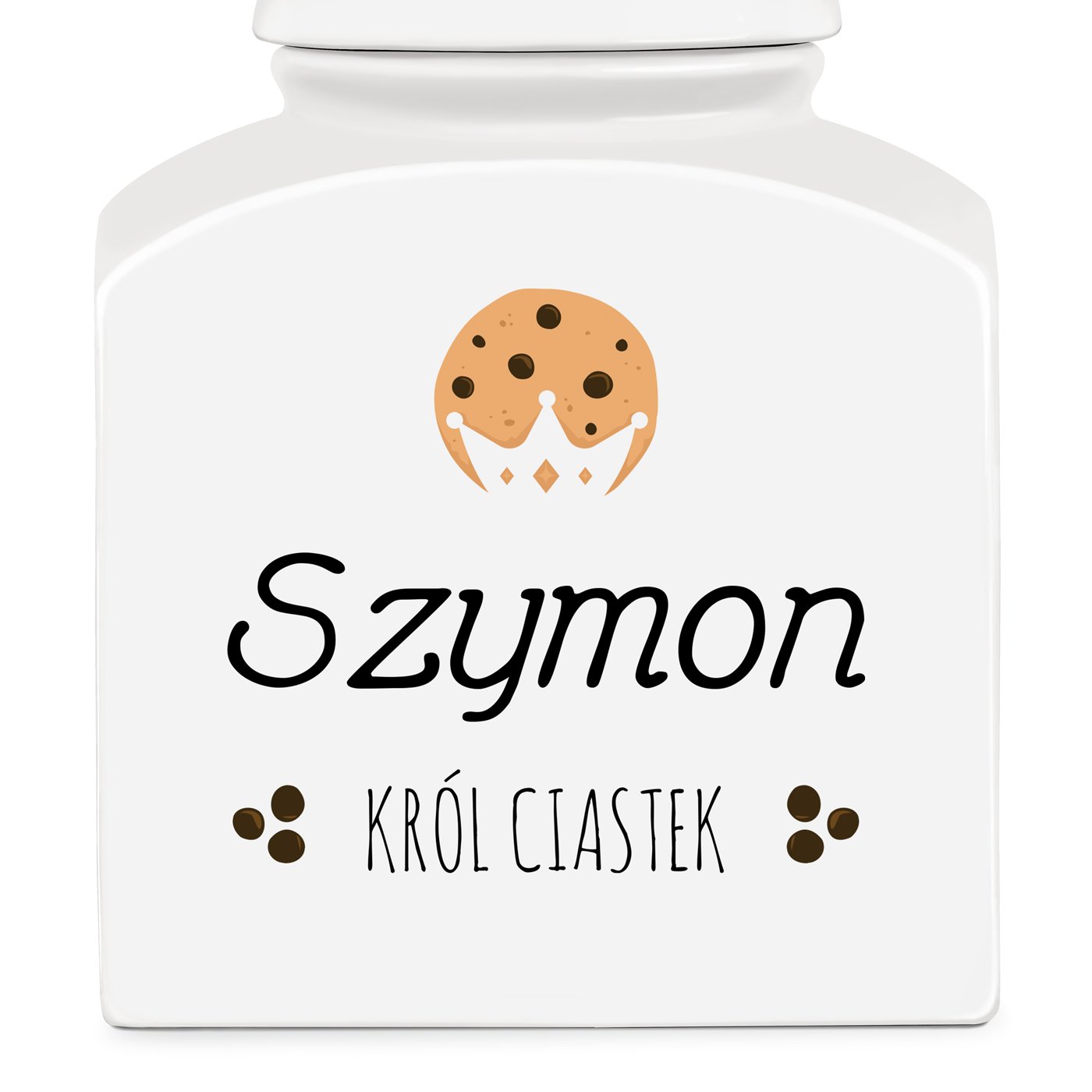 Słoik ceramiczny na ciastka z nadrukiem dla niego na imieniny