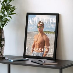 Plakat personalizowany ze zdjęciem w ramce Hot Stuff dla kulturysty męża