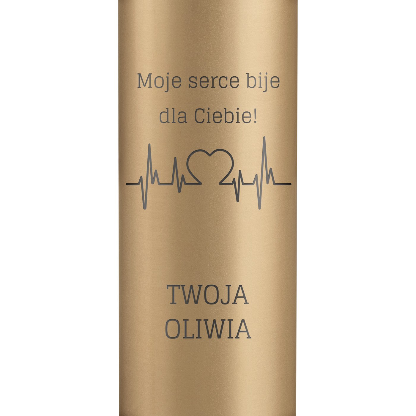 Kubek termiczny złoty termos z wyświetlaczem LED z grawerem dla chłopaka męża na walentynki rocznicę ślubu