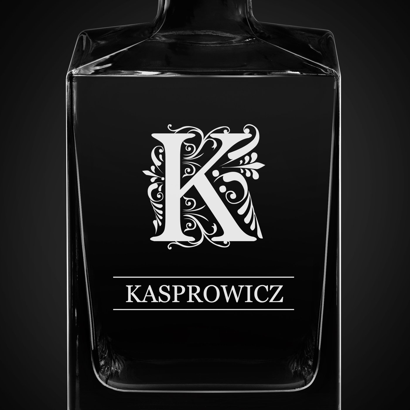 Karafka do whisky cube z grawerem dla gentlemana