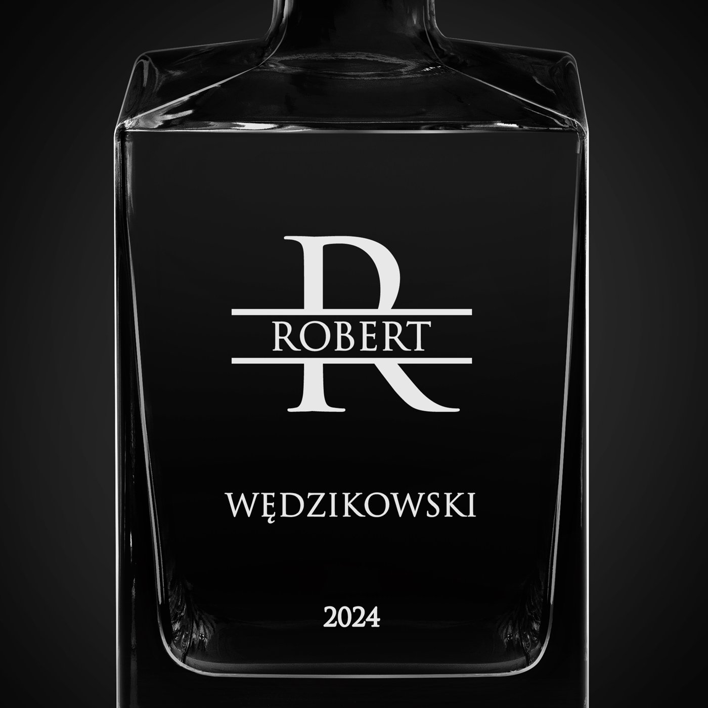 Karafka do whisky cube z grawerem dla gentlemana