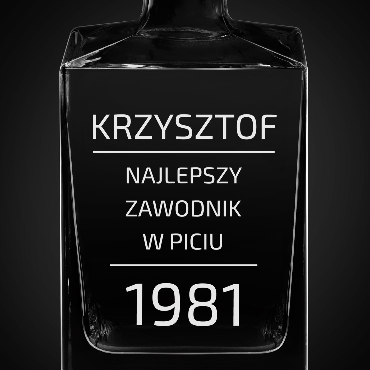 Karafka do whisky cube z grawerem dla niego na urodziny