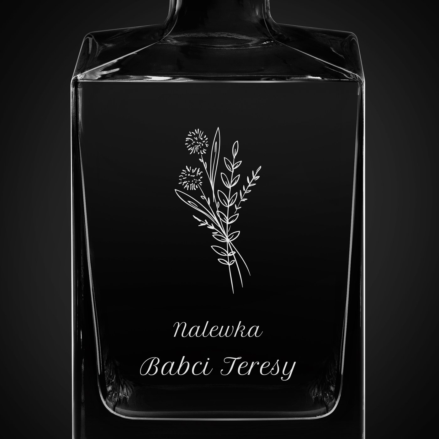 Karafka do whisky cube z grawerem dla babci