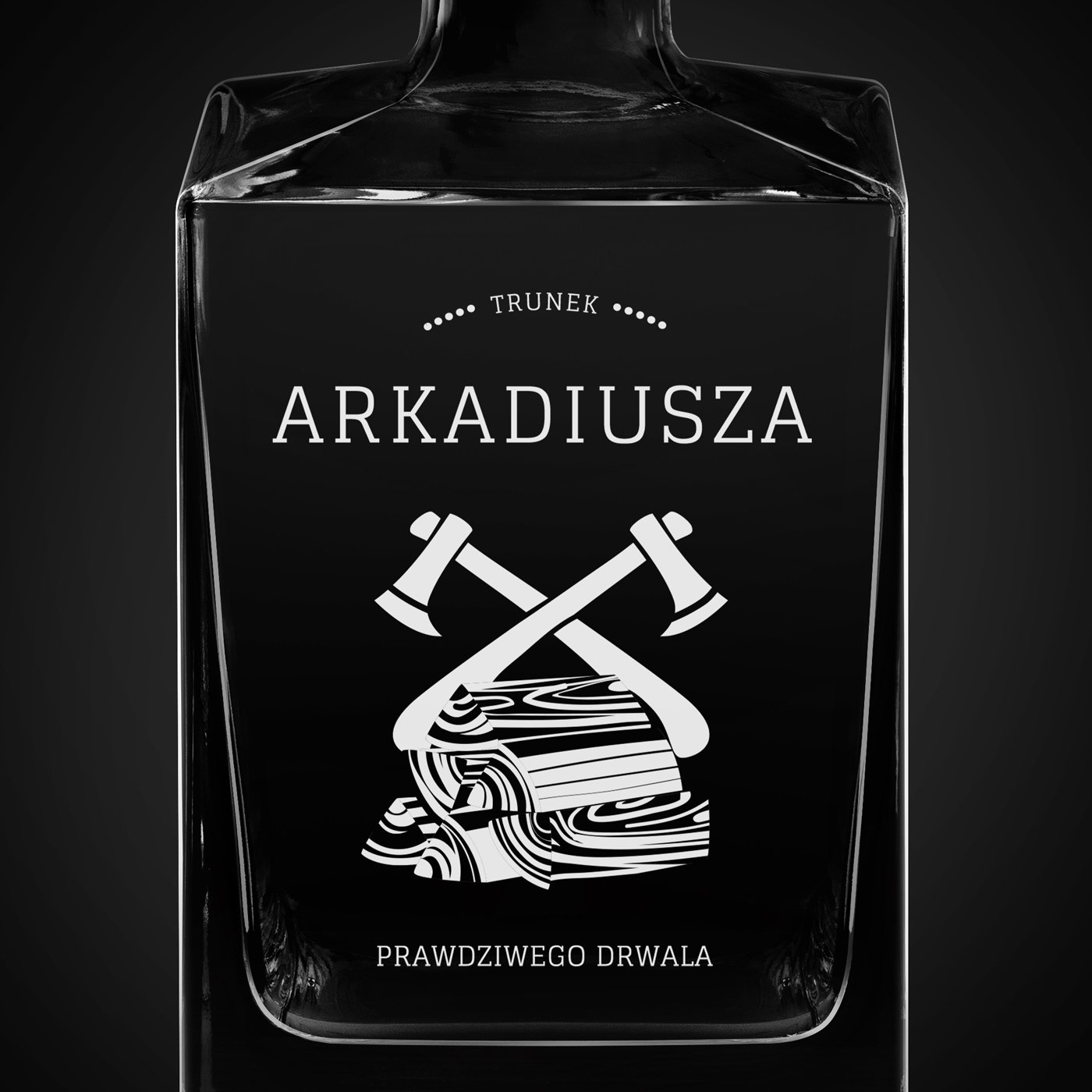 Karafka do whisky cube z grawerem dla drwala na imieniny