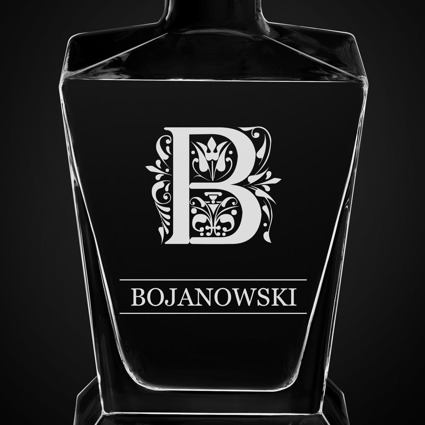 Karafka do whisky pyramid z grawerem dla gentlemana