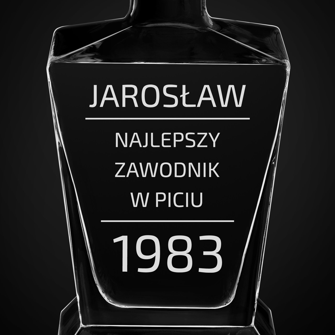 Karafka do whisky pyramid z grawerem dla konesera whisky na urodziny