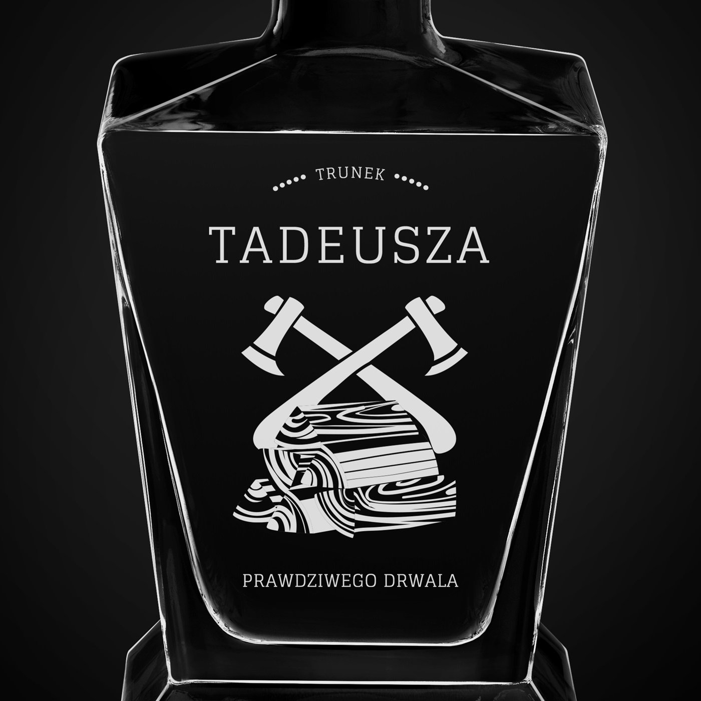 Karafka do whisky pyramid z grawerem dla drwala na imieniny