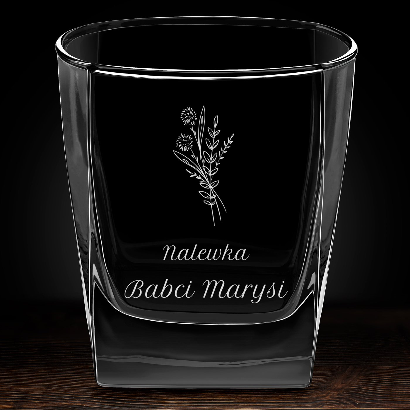 Szklanki grawerowane do whisky x6 komplet dla babci