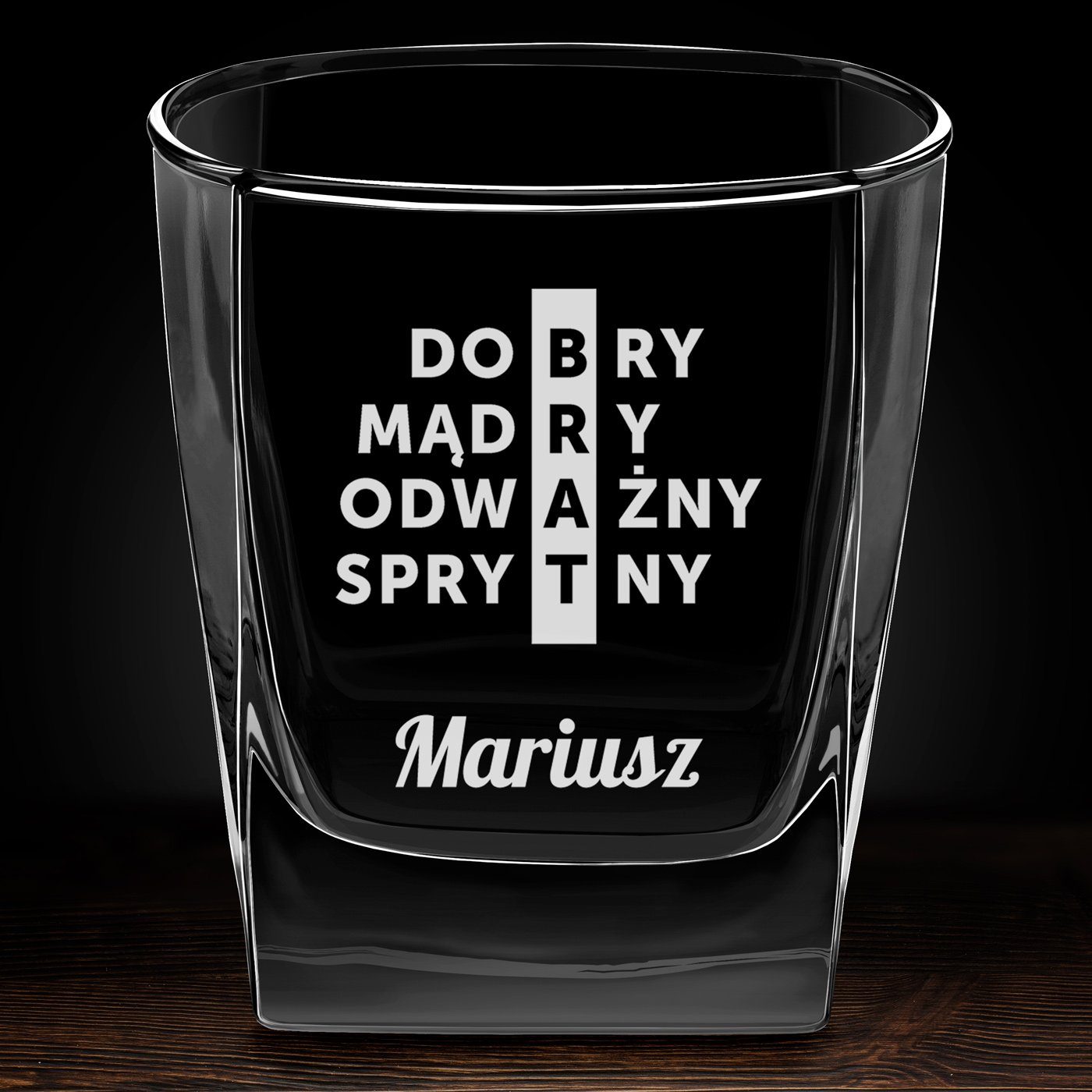 Szklanki grawerowane do whisky x6 komplet dedykacja dla brata