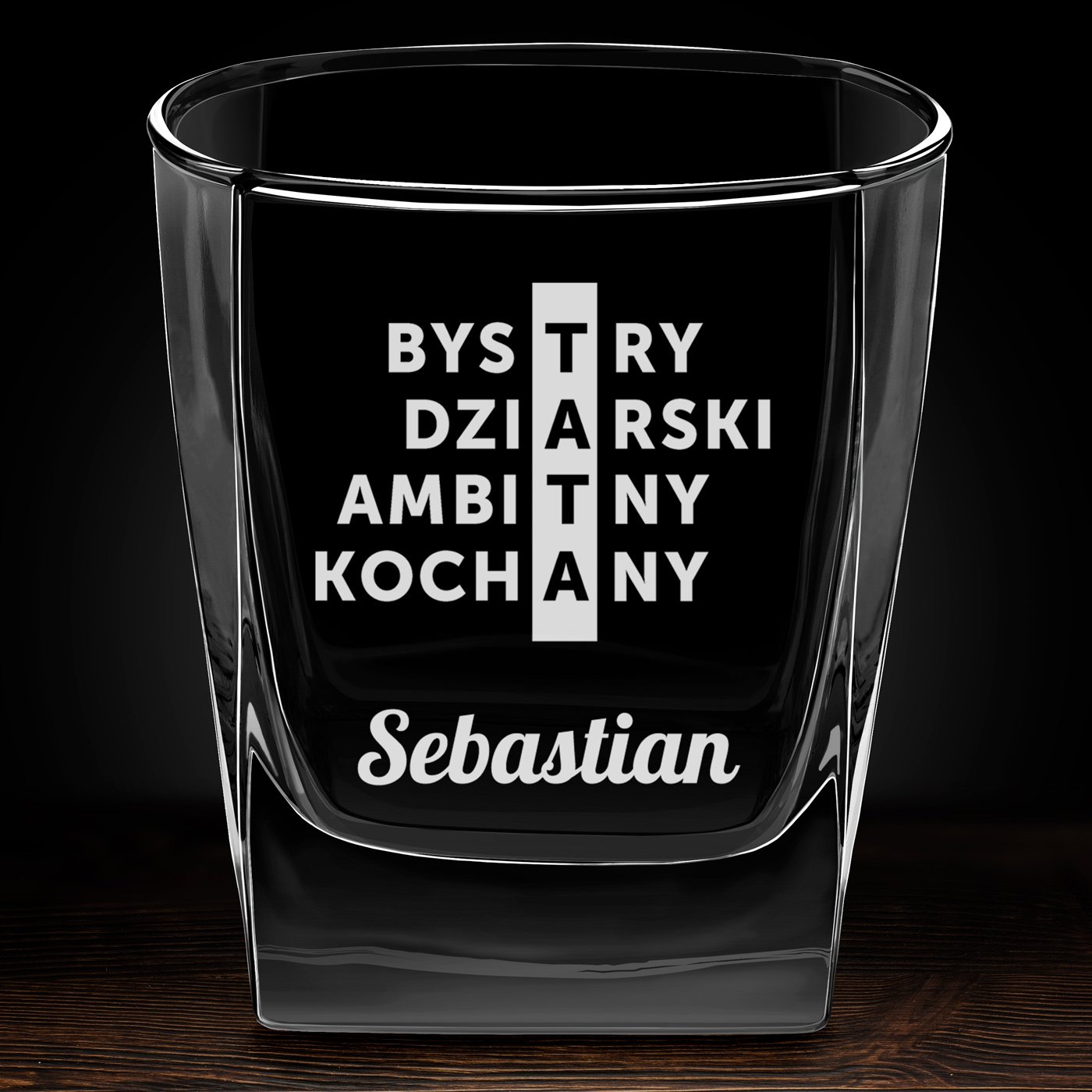 Szklanki grawerowane do whisky x6 komplet dedykacja dla taty