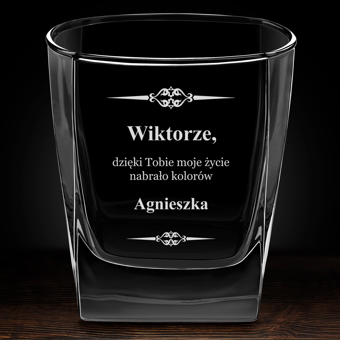 Szklanki grawerowane do whisky x6 komplet dedykacja podziękowanie dla niego