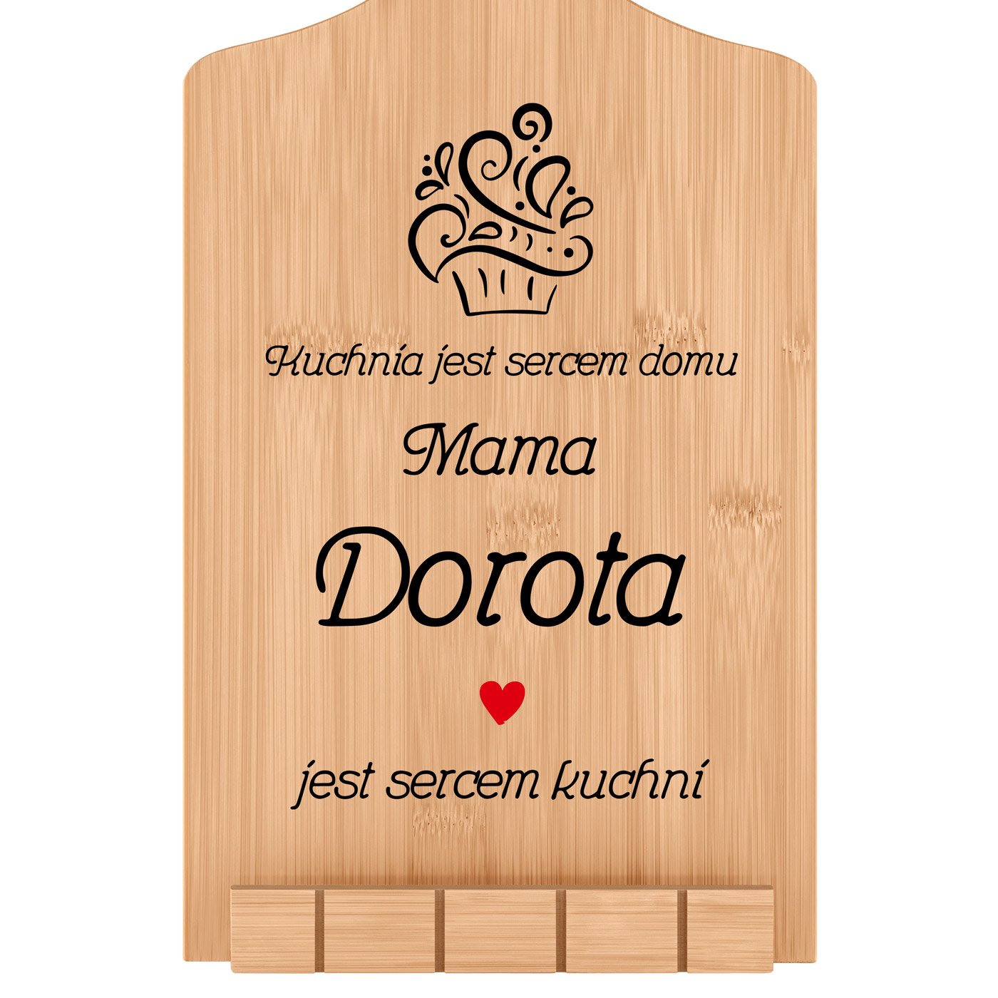 Podstawka pod książkę kucharską z nadrukiem - deska kuchenna dla mamy
