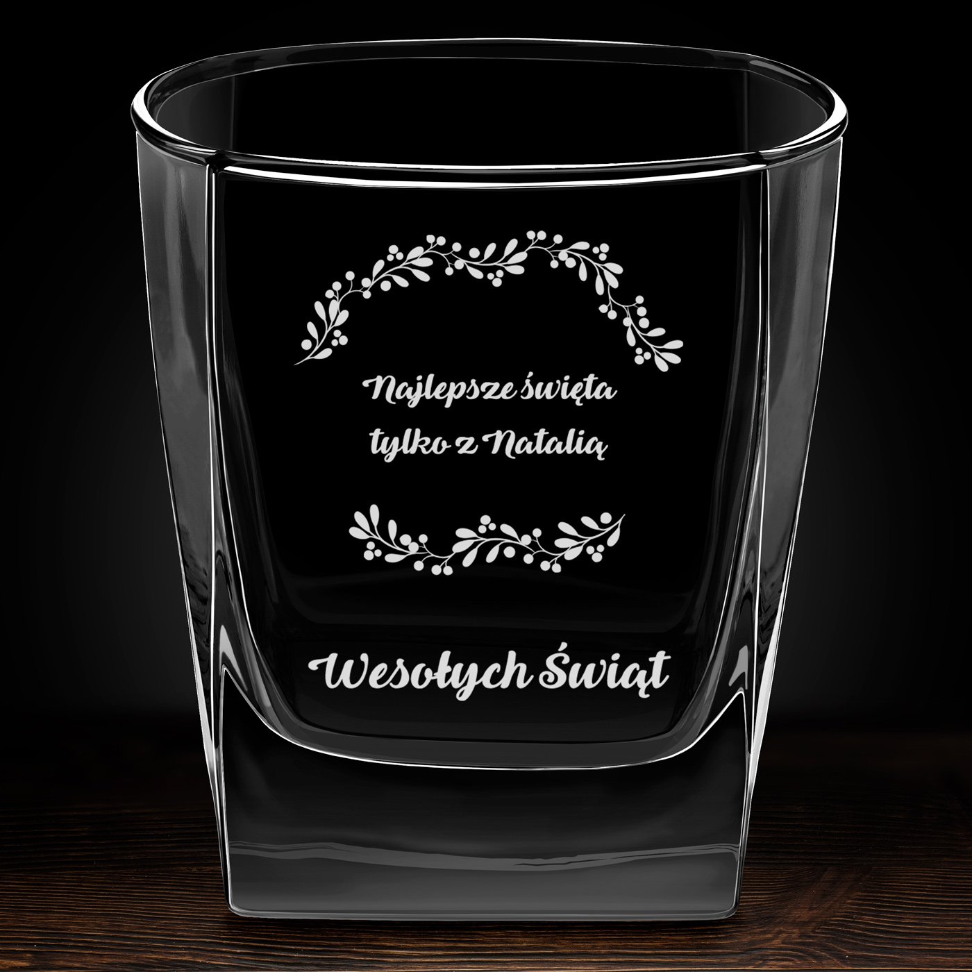 Szklanka do whisky z grawerem dla niej na święta
