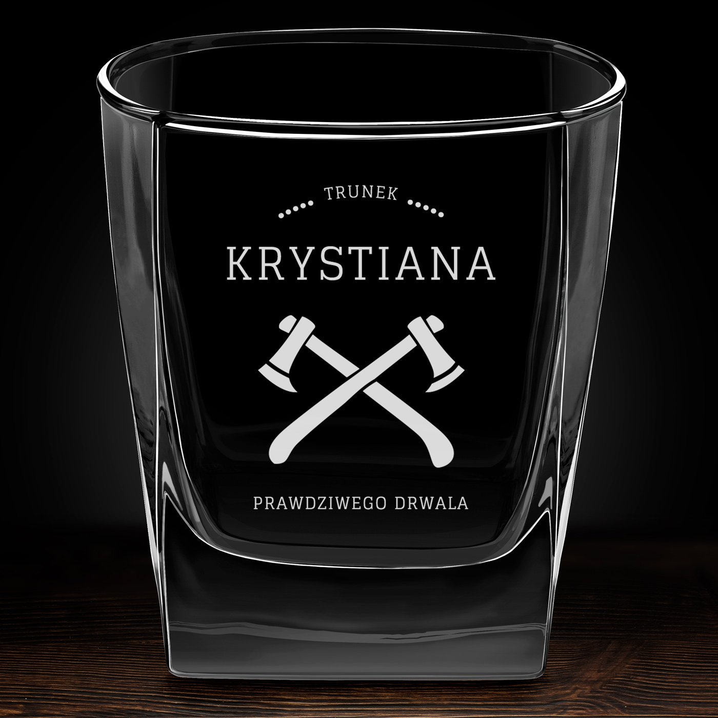 Szklanka do whisky z grawerem dla prawdziwego drwala
