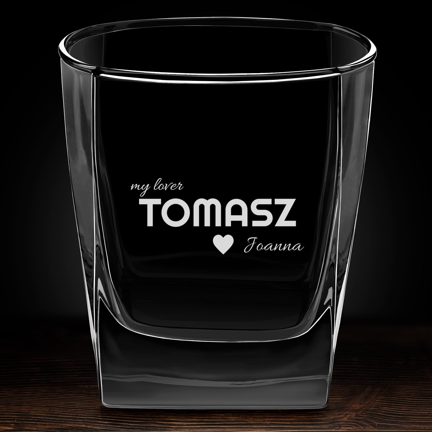 Szklanka do whisky z grawerem dla niego na walentynki