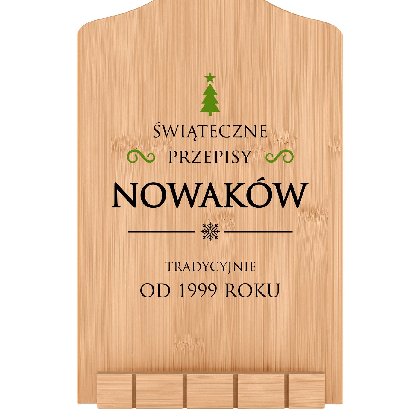 Podstawka pod książkę kucharską z nadrukiem - deska kuchenna dla pary na święta