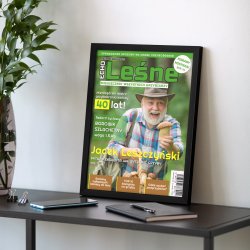 Plakat personalizowany ze zdjęciem Echo Leśne w ramce z nadrukiem dla grzybiarza na 40 urodziny