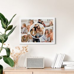 Obraz drukowany na płótnie z kolażem zdjęć 30x40 cm dla dziadków pary na Dzień Babci i Dzień Dziadka rocznicę ślubu