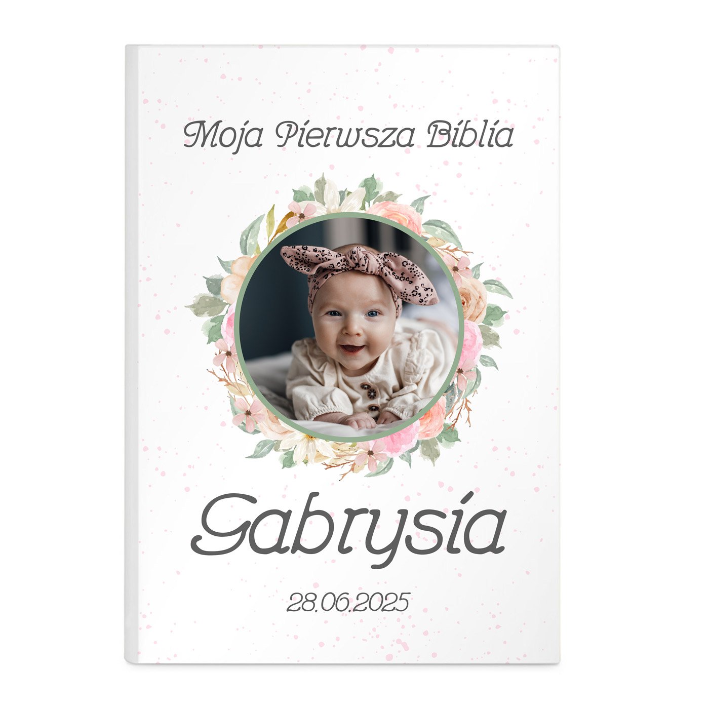 Biblia w etui z nadrukiem i Twoim zdjęciem dla dziewczynki