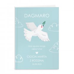 Biblia rozmiar M z nadrukiem dla dziewczynki na chrzest komunię