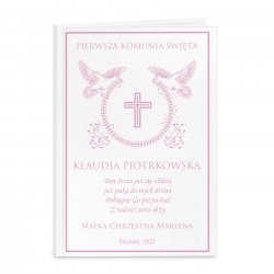 Biblia rozmiar M z nadrukiem dla dziewczynki na komunię