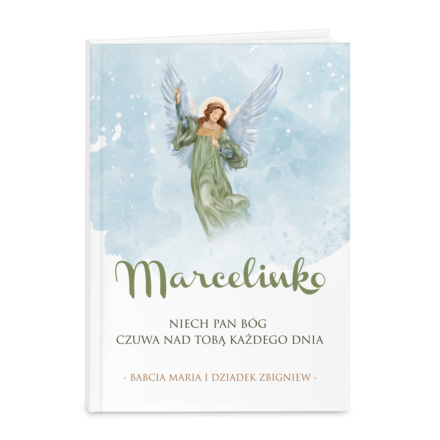 Biblia rozmiar M z nadrukiem dla dziewczynki na chrzciny komunię imieniny narodziny